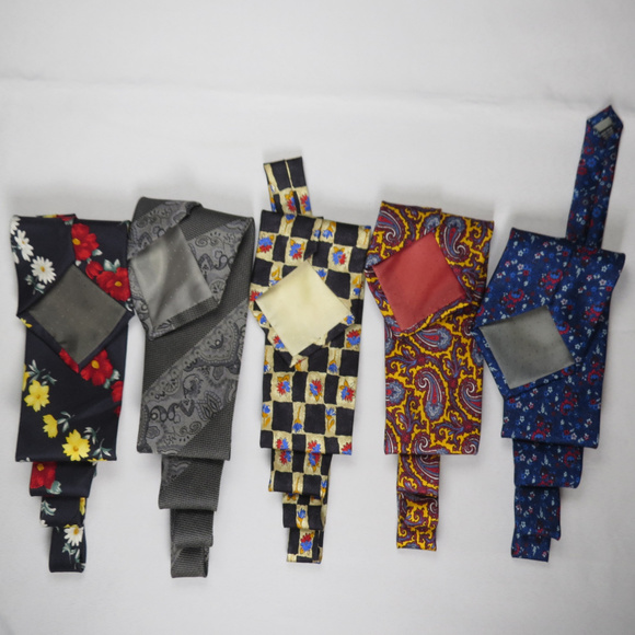 Lot 5 A. Picci Seta Di Como Mens Tie Silk Paisley - Picture 7 of 8